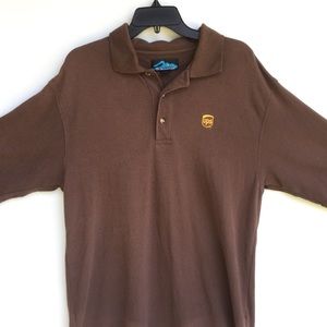 UPS Delivery Polo Work shirt Brown size L